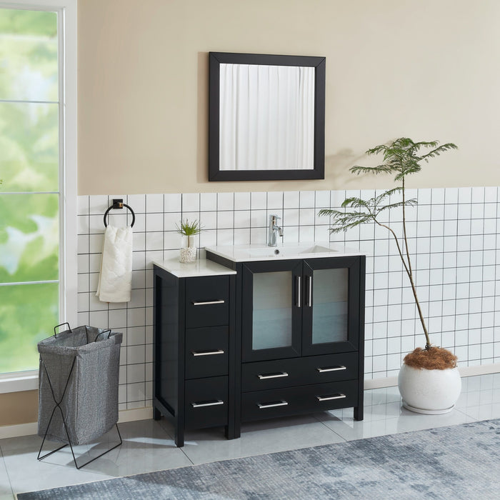 Brescia 42" Single Sink Bathroom Vanity Set and Mirror - HomeBeyond