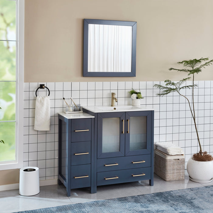 Brescia 42" Single Sink Bathroom Vanity Set and Mirror - HomeBeyond