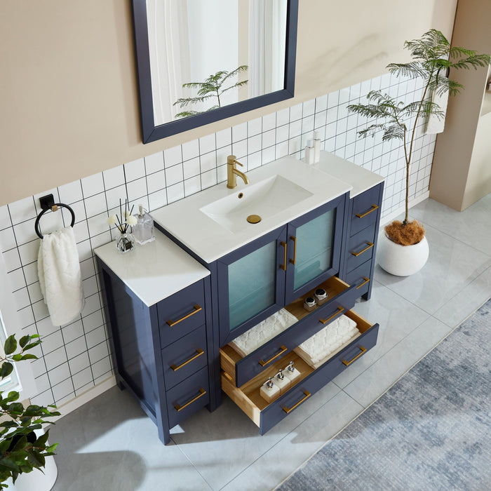 Brescia 60" Single Sink Modern Bathroom Vanity Set - HomeBeyond