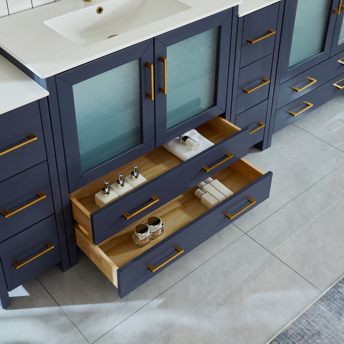 Brescia 60" Single Sink Modern Bathroom Vanity Set - HomeBeyond