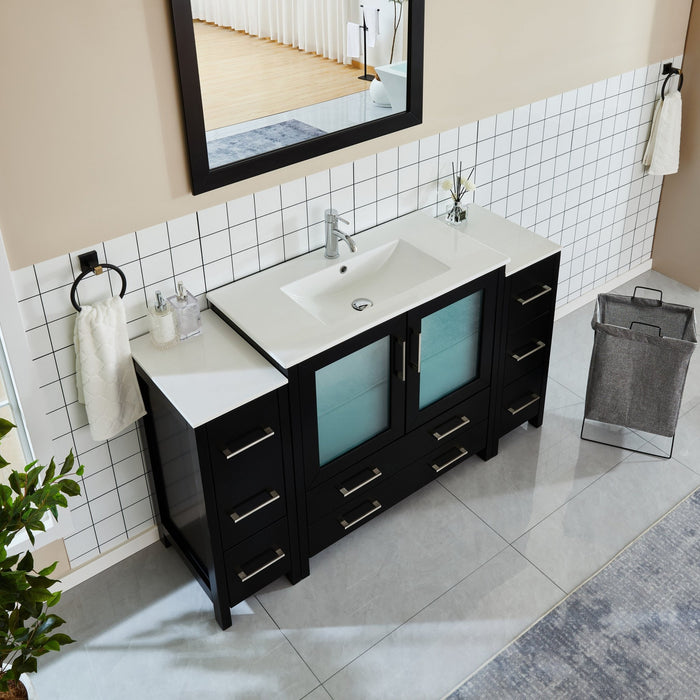 Brescia 60" Single Sink Modern Bathroom Vanity Set - HomeBeyond