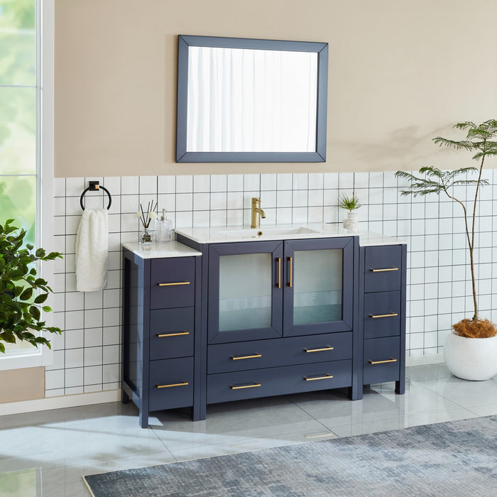 Brescia 60" Single Sink Modern Bathroom Vanity Set - HomeBeyond