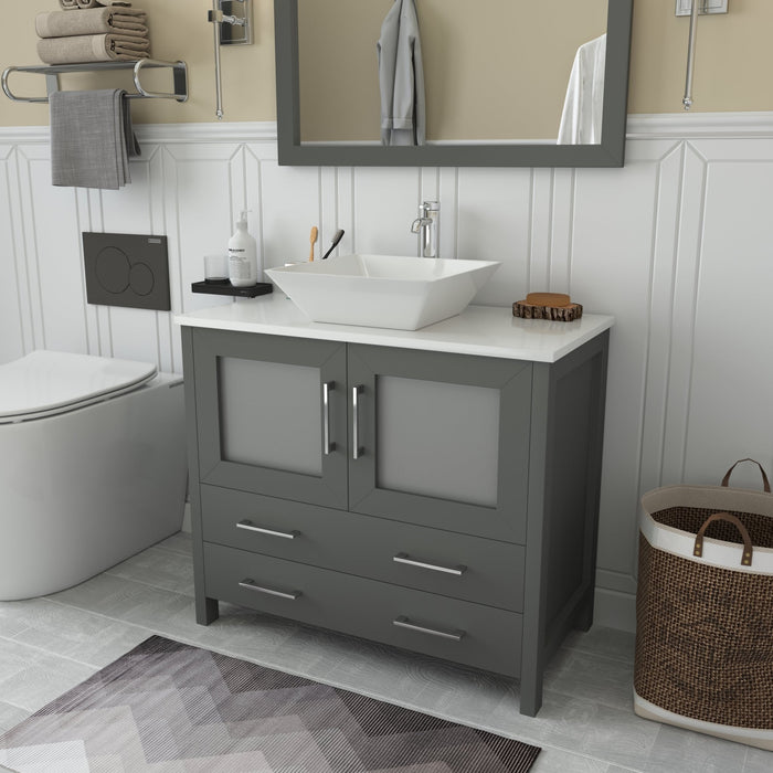 Ravenna 36" Single Sink Bathroom Vanity Combo Set - HomeBeyond