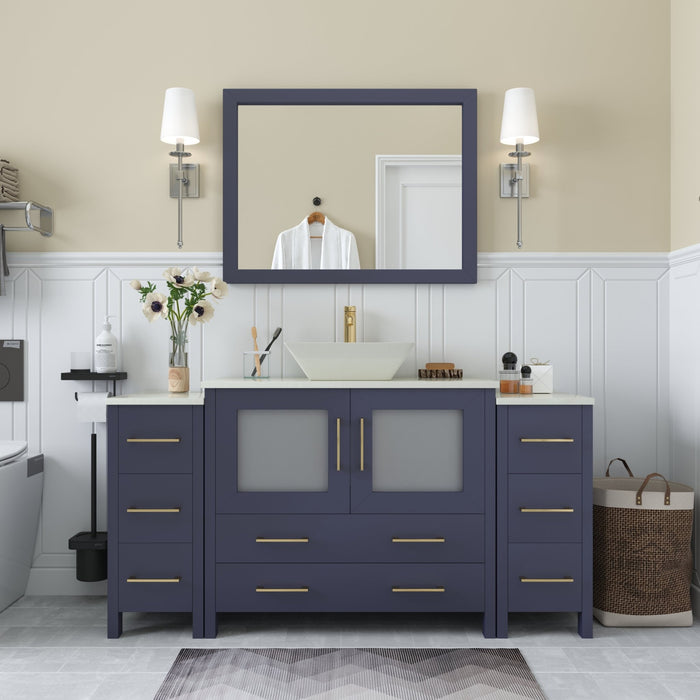 Ravenna 60" Single Sink Small Bathroom Vanity Set - HomeBeyond