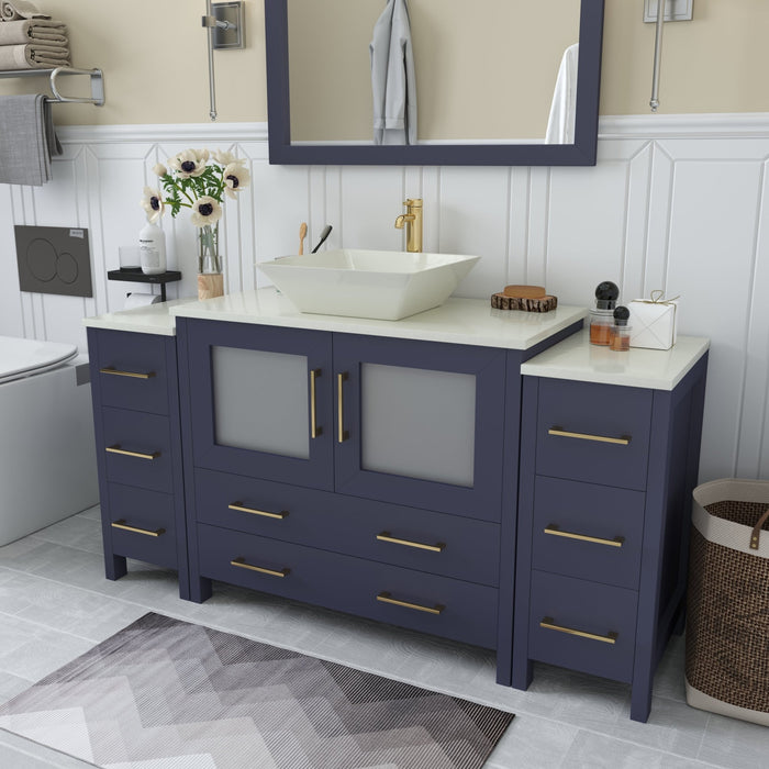 Ravenna 60" Single Sink Small Bathroom Vanity Set - HomeBeyond