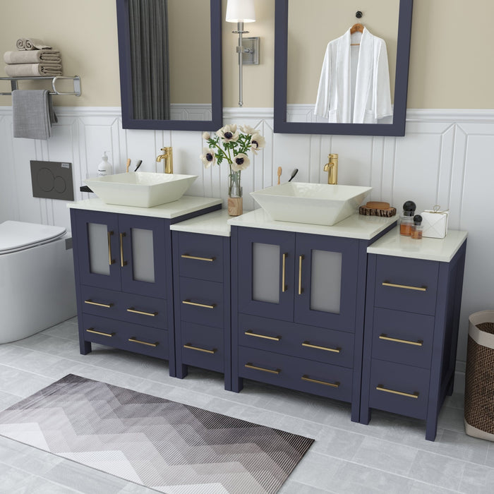 Ravenna 72" Double Sink Bathroom Vanity Combo Set - HomeBeyond