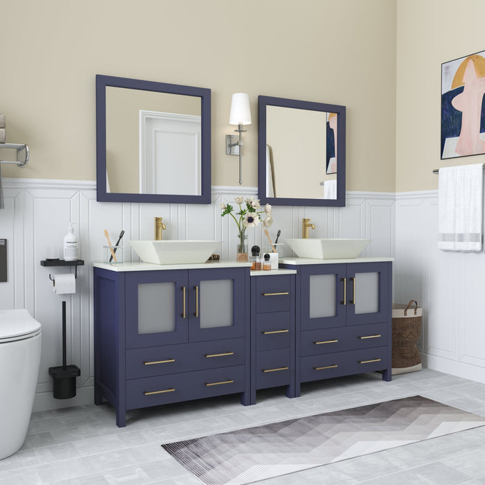 Ravenna 72" Double Sink Bathroom Vanity Combo Set - HomeBeyond