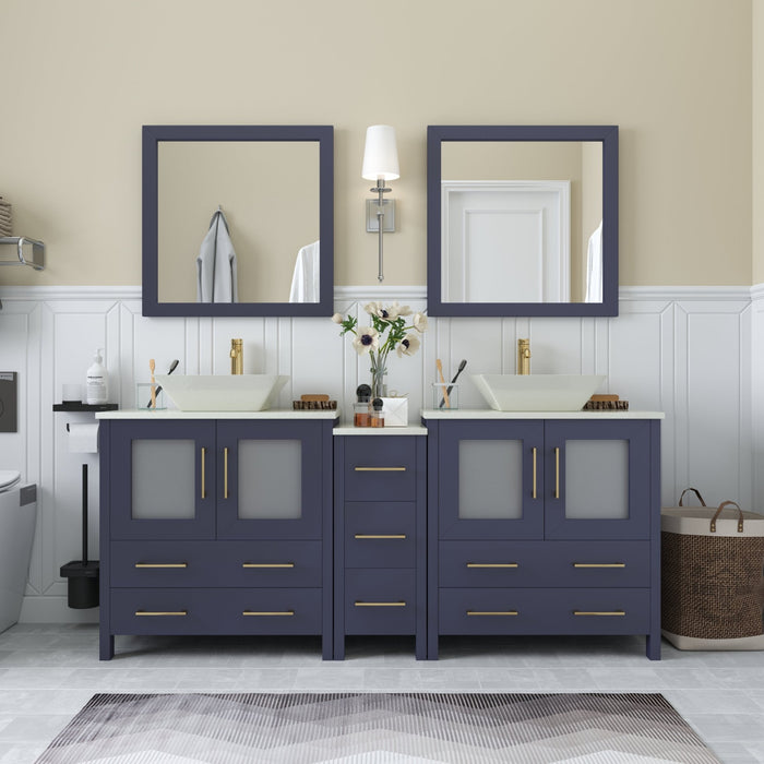 Ravenna 72" Double Sink Bathroom Vanity Combo Set - HomeBeyond