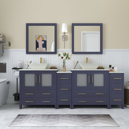 Ravenna 84" Double Sink Bathroom Vanity Combo Set - HomeBeyond