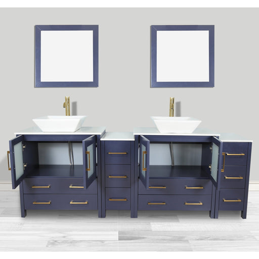 Ravenna 84" Double Sink Bathroom Vanity Combo Set - HomeBeyond