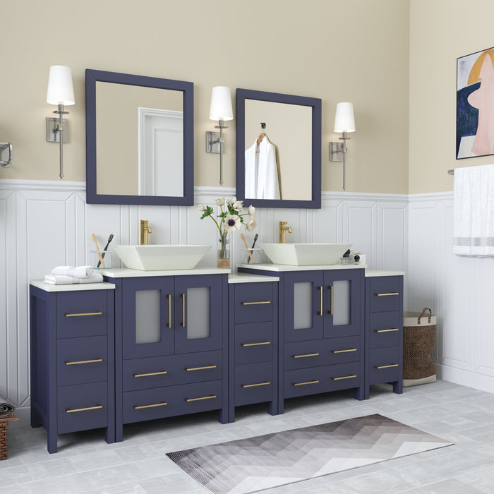 Ravenna 84" Double Sink Bathroom Vanity Combo Set - HomeBeyond