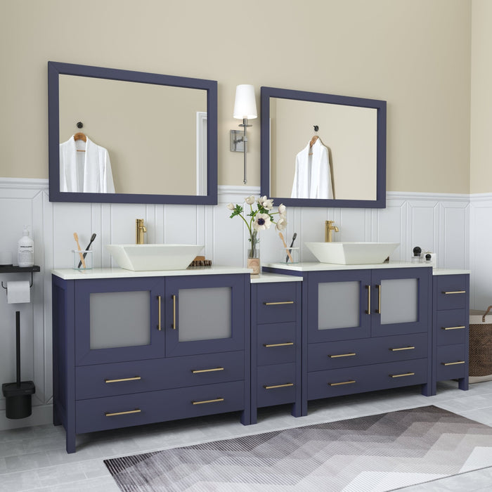 Ravenna 96" Double Sink Bathroom Vanity Combo Set - HomeBeyond