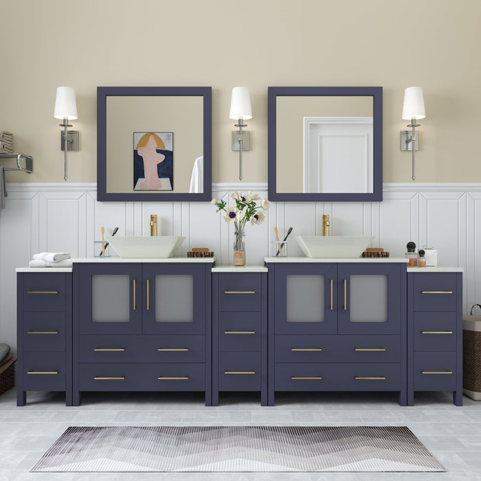 Ravenna 96" Double Sink Bathroom Vanity Combo Set - HomeBeyond