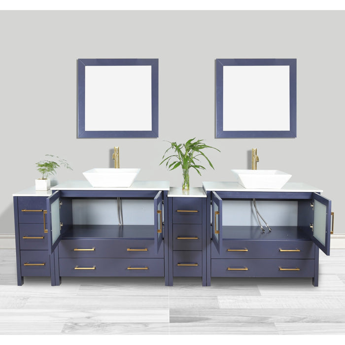 Ravenna 96" Double Sink Bathroom Vanity Combo Set - HomeBeyond