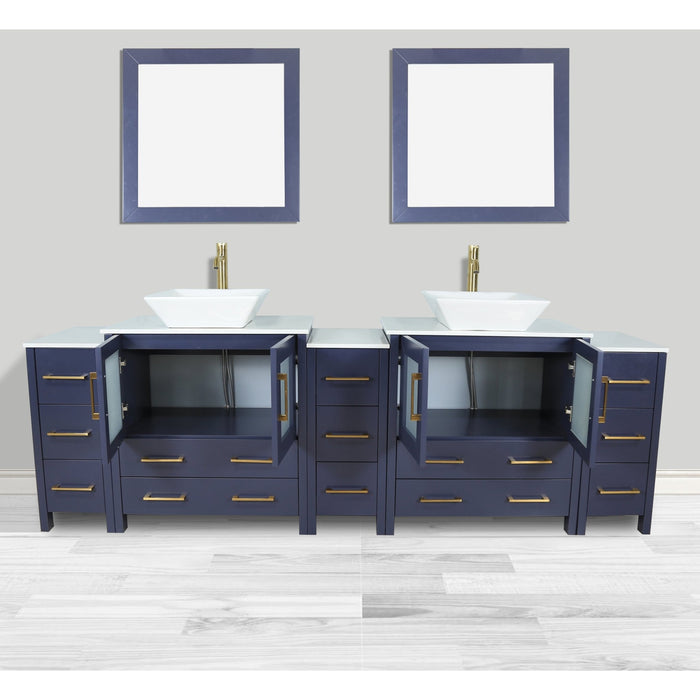 Ravenna 96" Double Sink Bathroom Vanity Combo Set - HomeBeyond