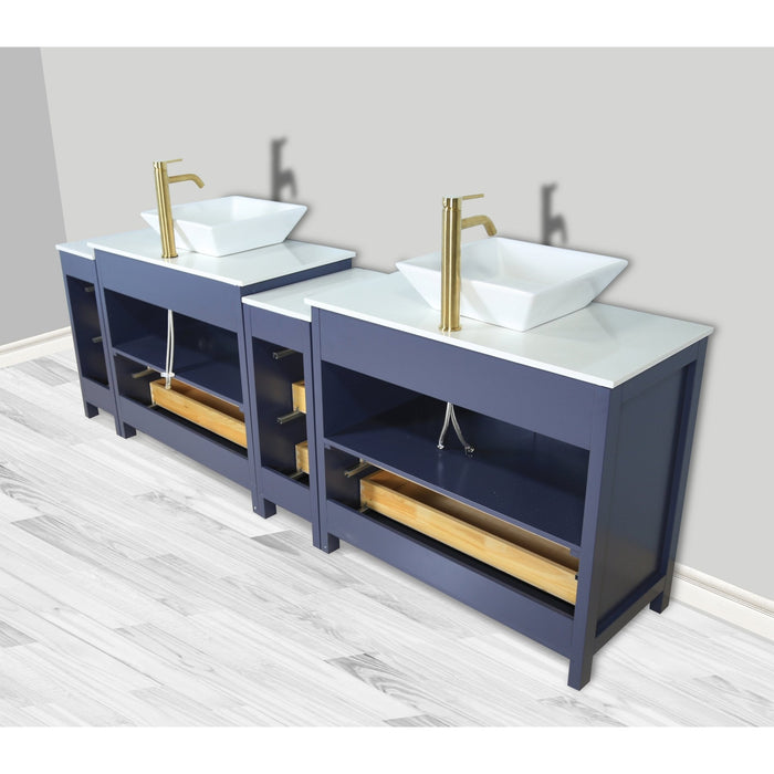 Ravenna 96" Double Sink Bathroom Vanity Combo Set - HomeBeyond