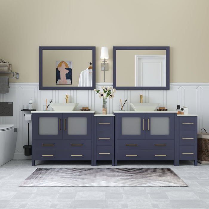 Ravenna 96" Double Sink Bathroom Vanity Combo Set - HomeBeyond