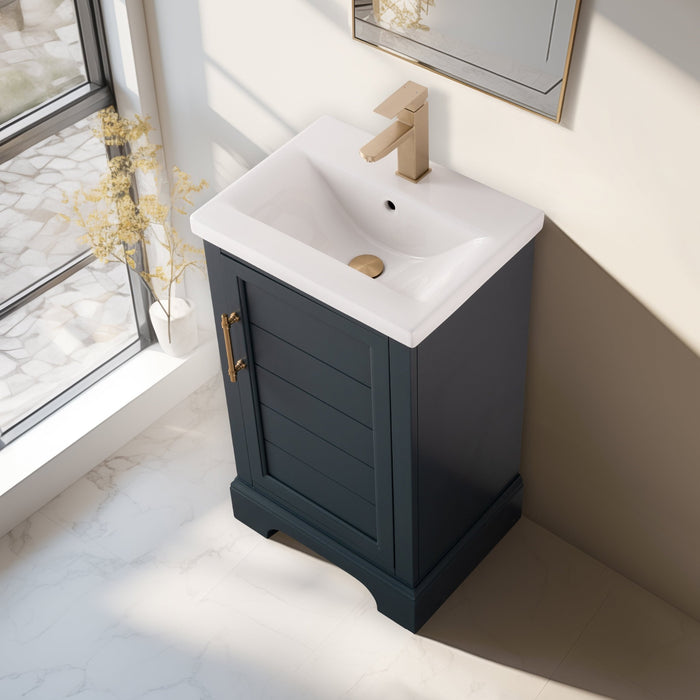 Vannes 20" Single Sink Bathroom Vanity in Silver Grey / White / Vintage Green / Vintage Spruce Blue - HomeBeyond