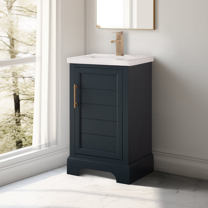 Vannes 20" Single Sink Bathroom Vanity in Silver Grey / White / Vintage Green / Vintage Spruce Blue - HomeBeyond