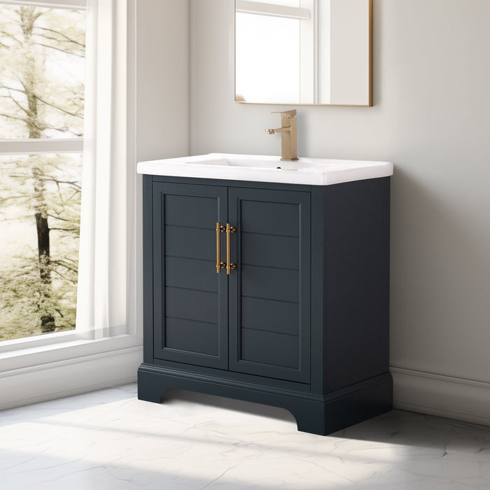 Vannes 30" Single Sink Bathroom Vanity in Silver Grey / White / Vintage Green / Vintage Spruce Blue - HomeBeyond