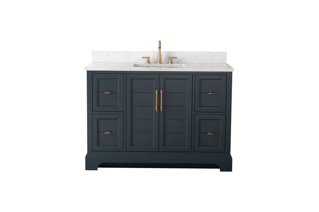 Vannes 48" Single Sink Bathroom Vanity in Silver Grey / White / Vintage Green / Vintage Spruce Blue - HomeBeyond