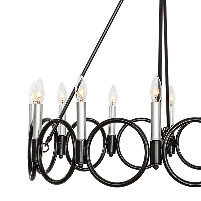 12 Light Wagon Wheel Candle Style Chandelier - HomeBeyond