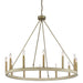 12 Lights Wagon Wheel Chandelier Lighting Farmhouse Candle Ceiling Light Fixtures - HomeBeyond