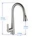 17.3" Pull Out Kitchen Faucet - HomeBeyond