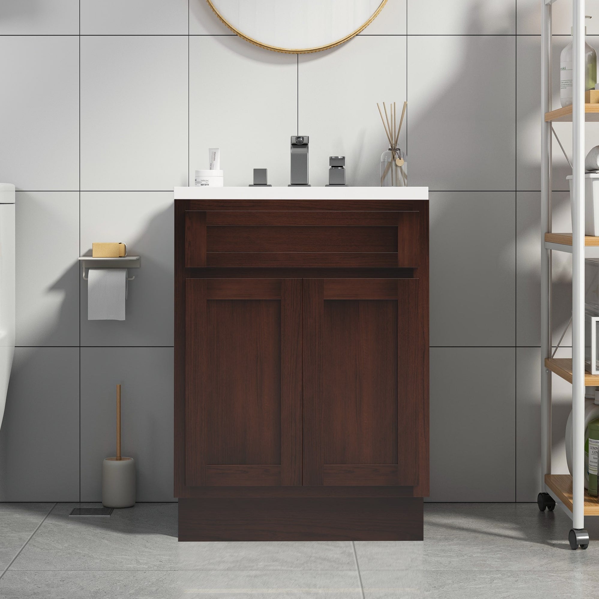 Modern Bathroom Vanities Contemporary Bathroom Vanity Home Beyond   24 Bathroom Vanity Cabinet 976725 1997x1997 