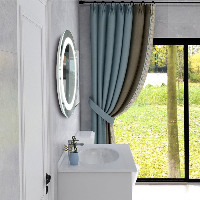 24" x 24" Frameless LED Lighted Illuminated Bathroom Vanity Wall Mirror - HomeBeyond