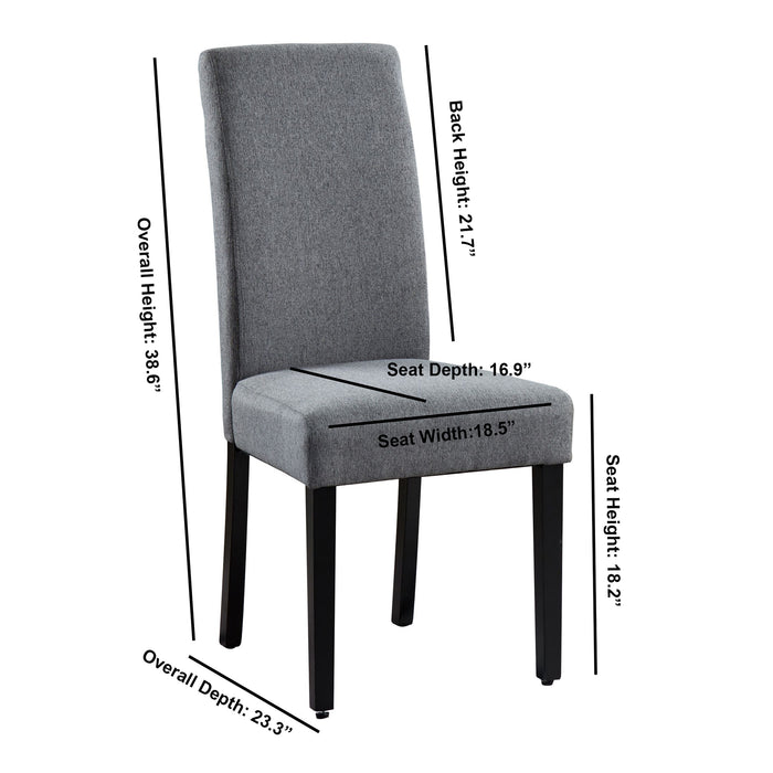 Parsons Upholstered Dining Chair Modern Accent Chair Living Room Armless Side Chair