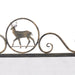 Classic Forest Deer Brush Gold Foldable 3 Panel Iron Fireplace Screen - HomeBeyond