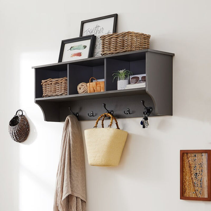 Entryway Hook Wall Mounted Coat Rack with Storage Hanging Shelf Entr —  HomeBeyond