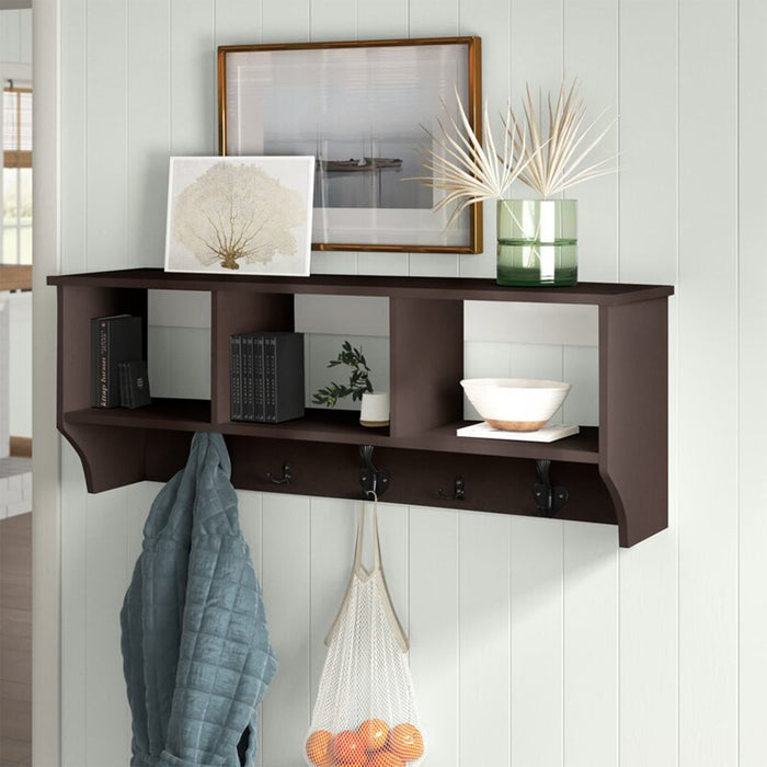 Coat Rack with Shelf Entryway Shelf with Hooks - DECOMIL