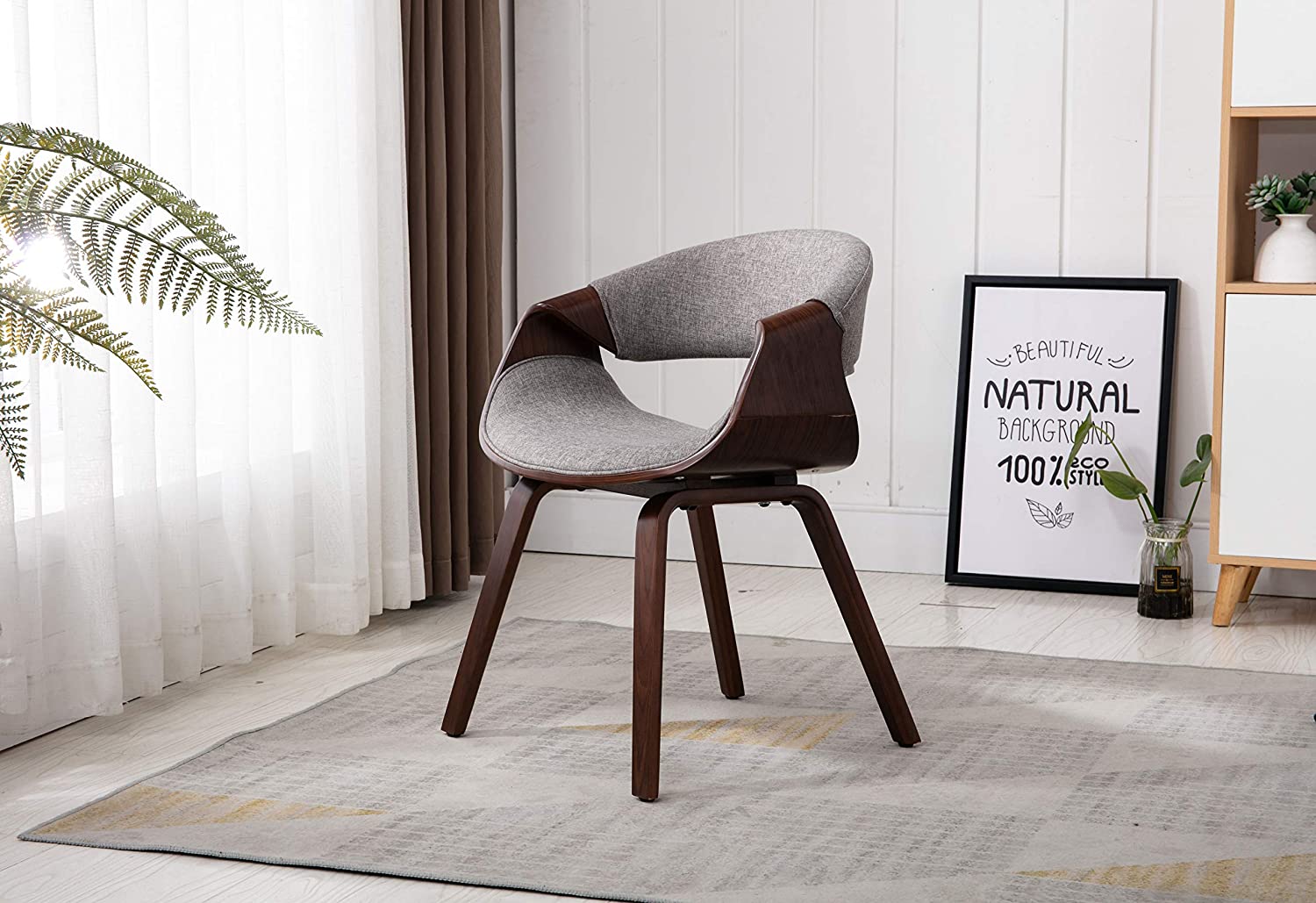 Mid-Century Butterfly Dining Chair - Walnut Wood Finish — HomeBeyond