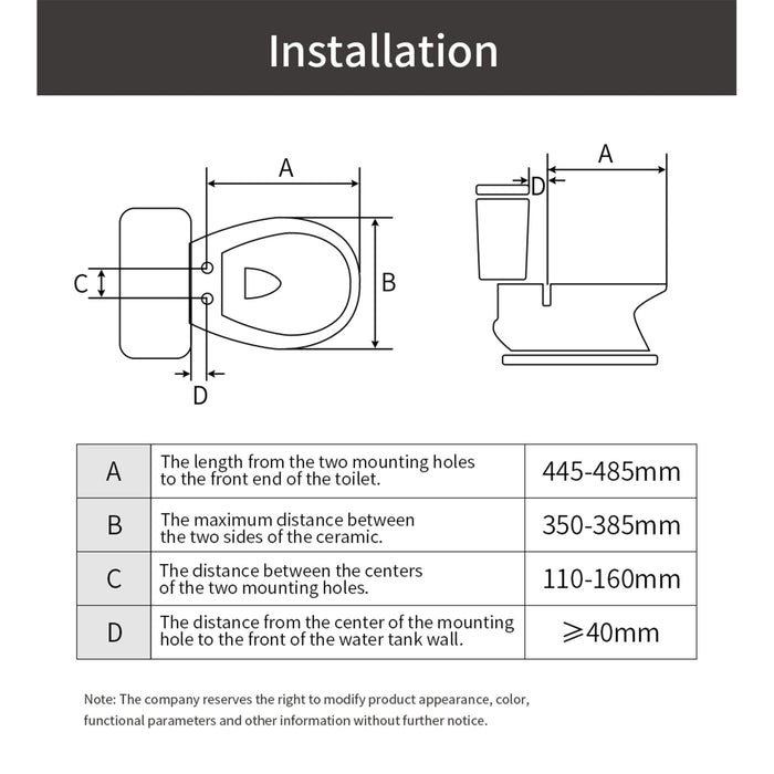 Vanity Art Smart Heated Bidet Toilet Seat with Remote Control - HomeBeyond