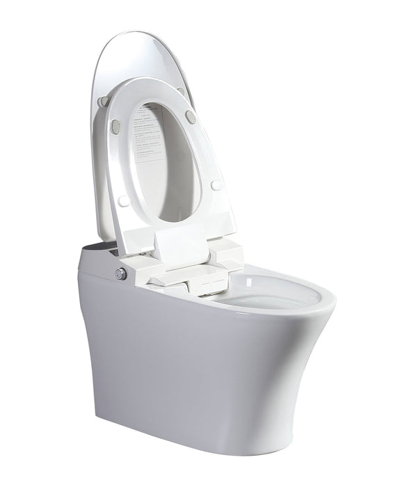 Vanity Art Smart Toilet with Auto Lid Open and Close, Elongated Heat Seat, Warm Water, Air Dry - HomeBeyond
